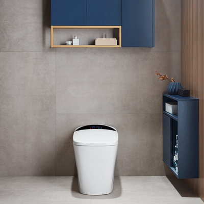 Modern One Piece Toilet With Auto Open Dual Flush Heated Seat Smart Bidet