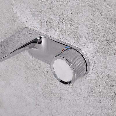 60mm Height Wall Mounted Basin Faucet Knob Control Hot Cold Water