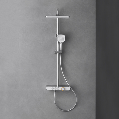 Chrome Hand Shower Mixer Set Shower Systems With Rain Shower Head 3 Functions Handheld