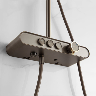 Contemporary Hand Shower Mixer Set Hand Held Wall Mount Shower Head Round