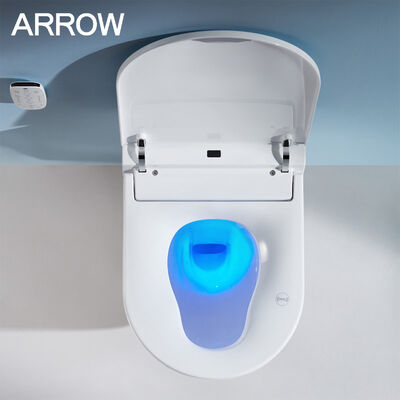 ARROW Smart Toilet with Remote Control Heated Seat and Self-cleaning Glaze Wall-Mounted Intelligent Bidet Toilet