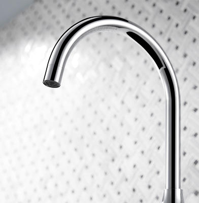 388mm 220.4mm Hot And Cold Water Kitchen Faucet Polished Finish