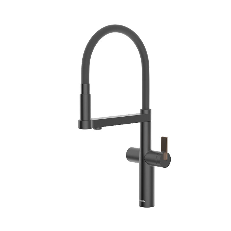 High Arc Handle Kitchen Sink Fuacet With Pull Down Sprayer