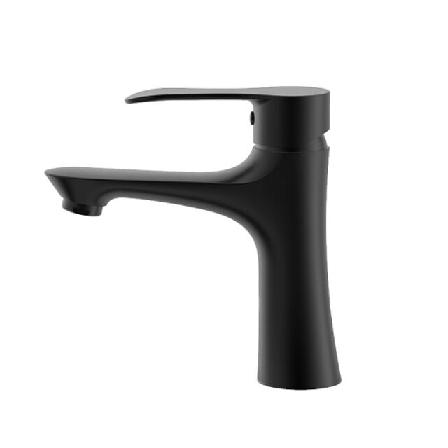 ARROW Modern Black Bright Chrome Plated Single Hole Basin Mixer Faucet with Water Saving Aerator